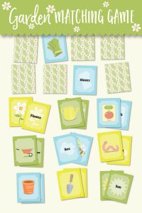 Garden matching game printable